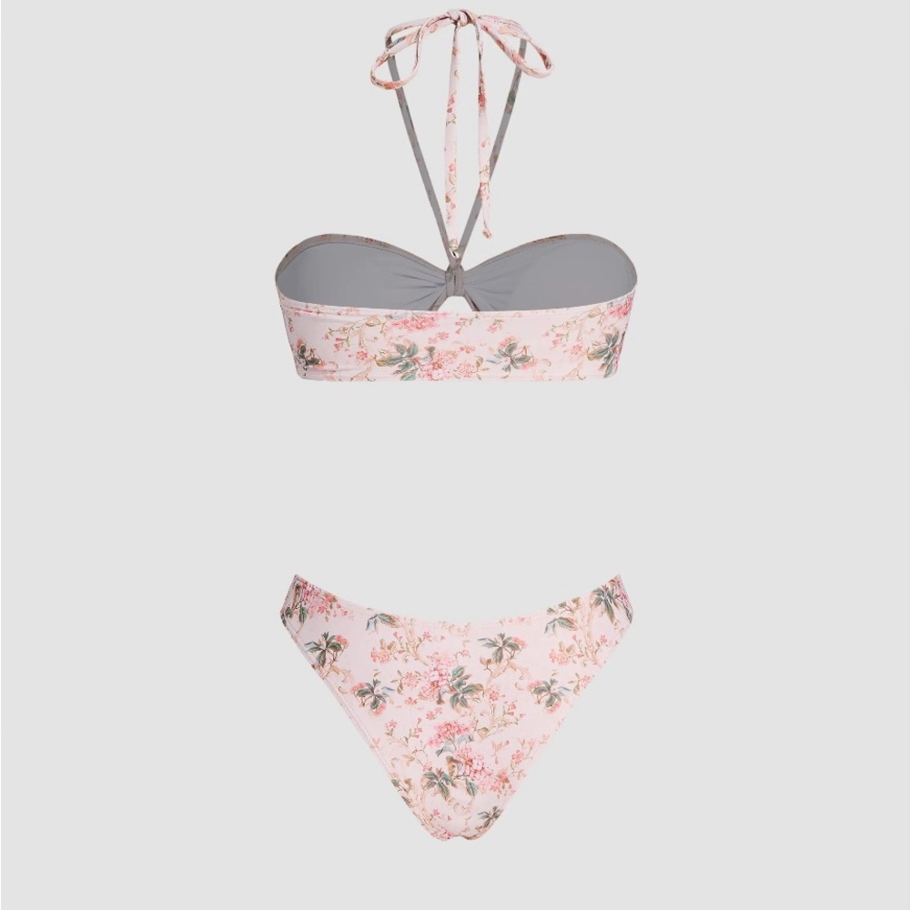 Cider Floral Bikini Set - Pink and Green - Picture 3 of 4